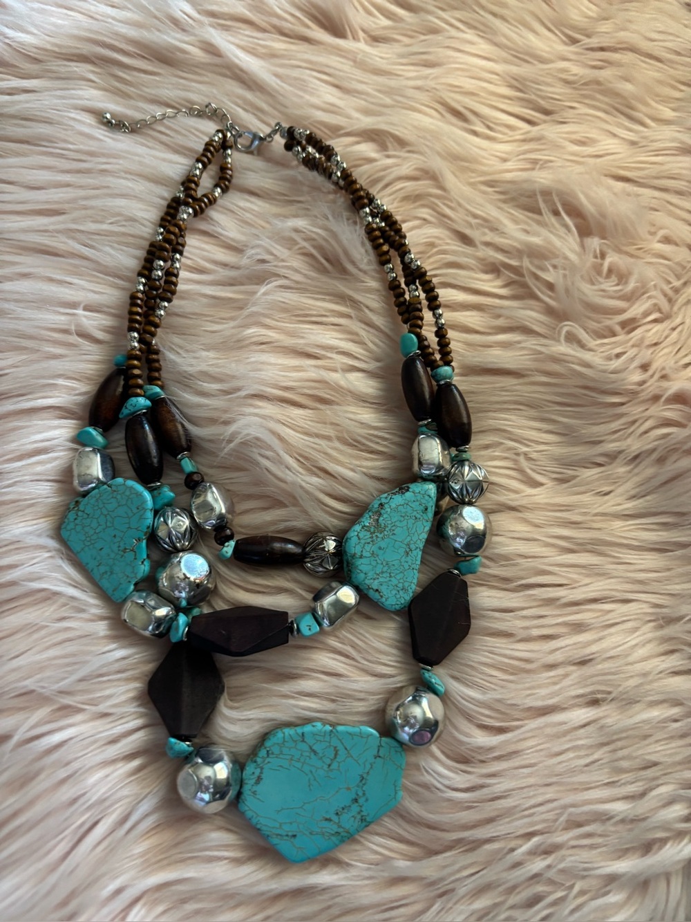 Turquoise Statement Multi-Strand Necklace